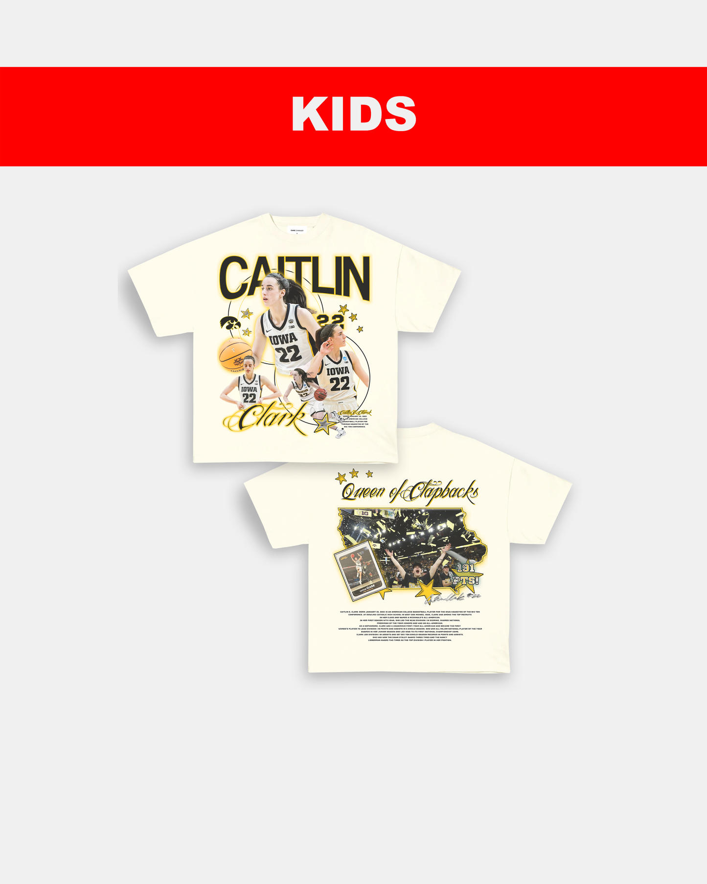 CAITLIN CLARK - KIDS TEE - [DS]