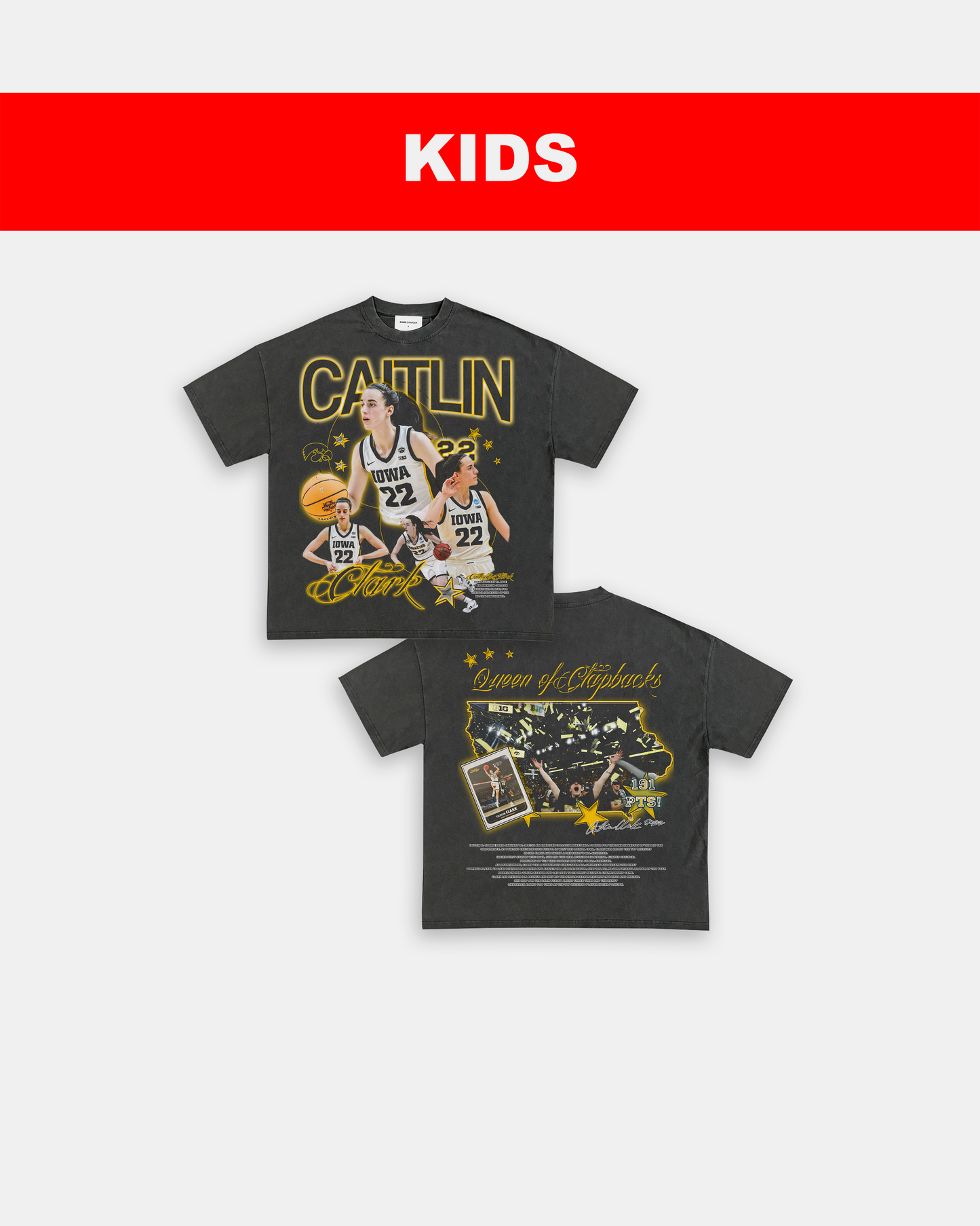 CAITLIN CLARK - KIDS TEE - [DS]