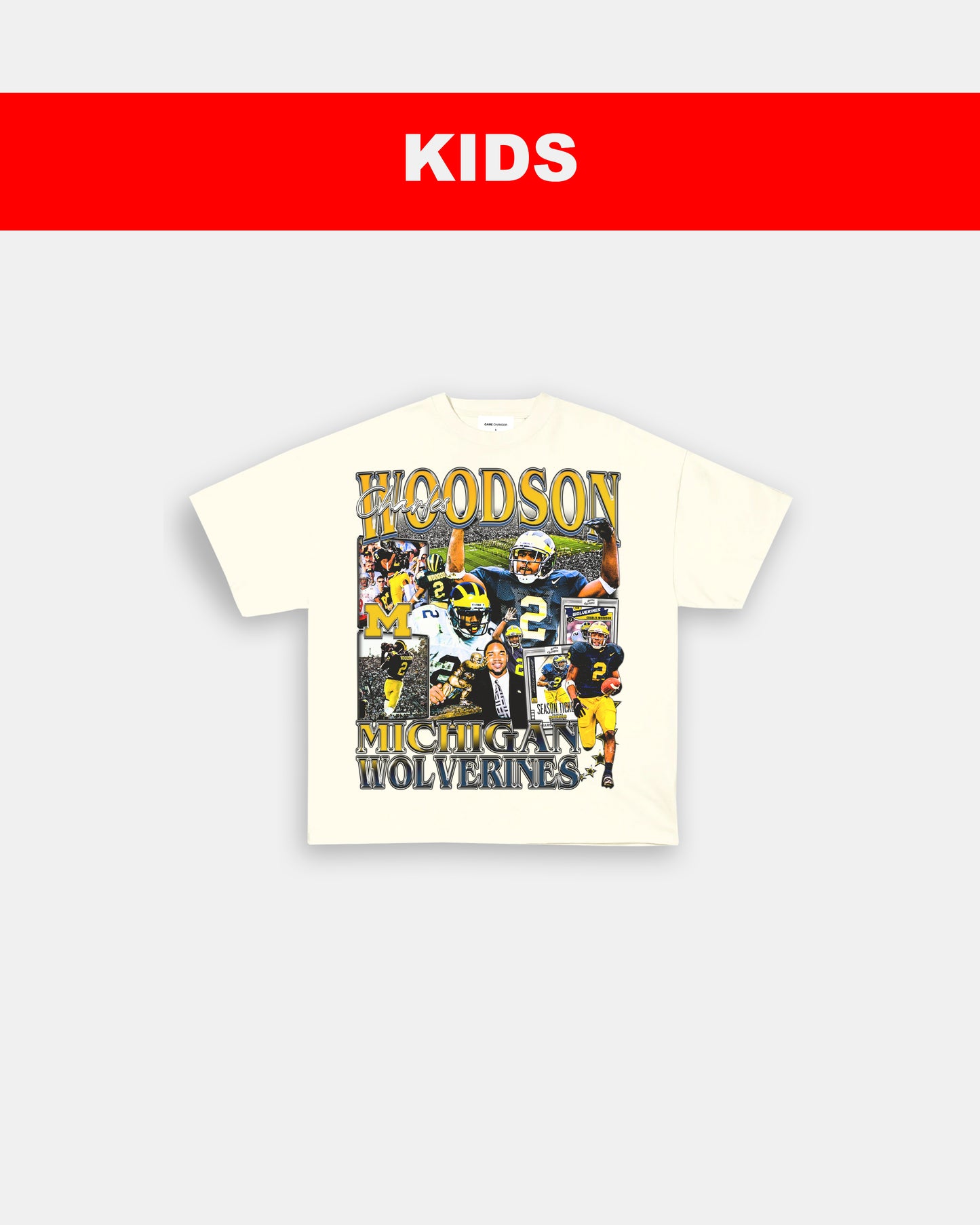 CHARLES WOODSON - MICHIGAN - KIDS TEE