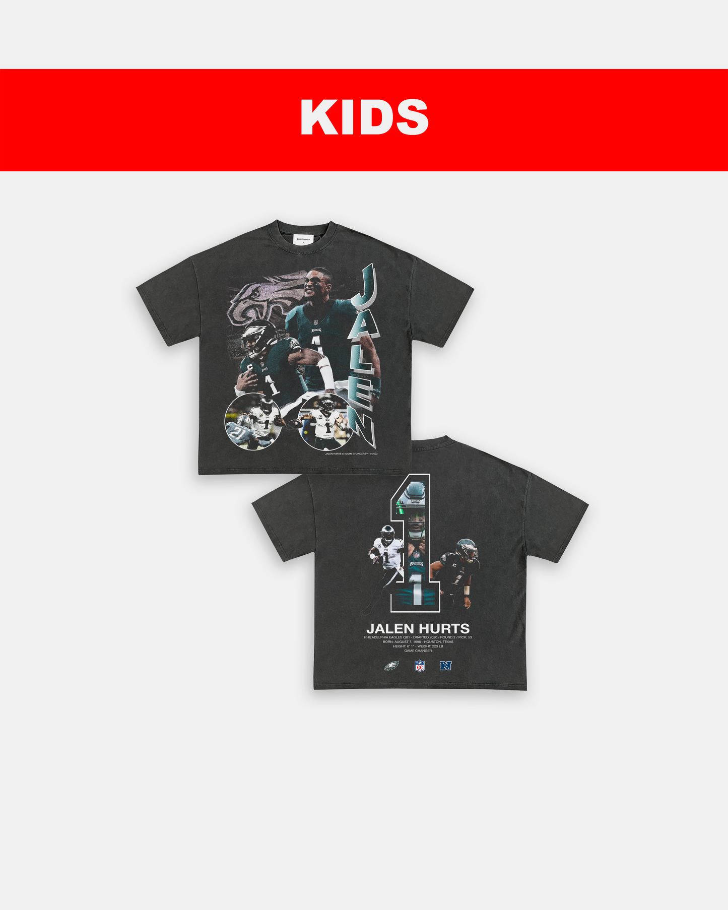 JALEN HURTS - KIDS TEE [DS]