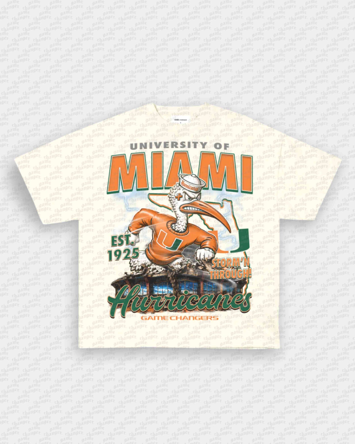 MIAMI FOOTBALL TEE