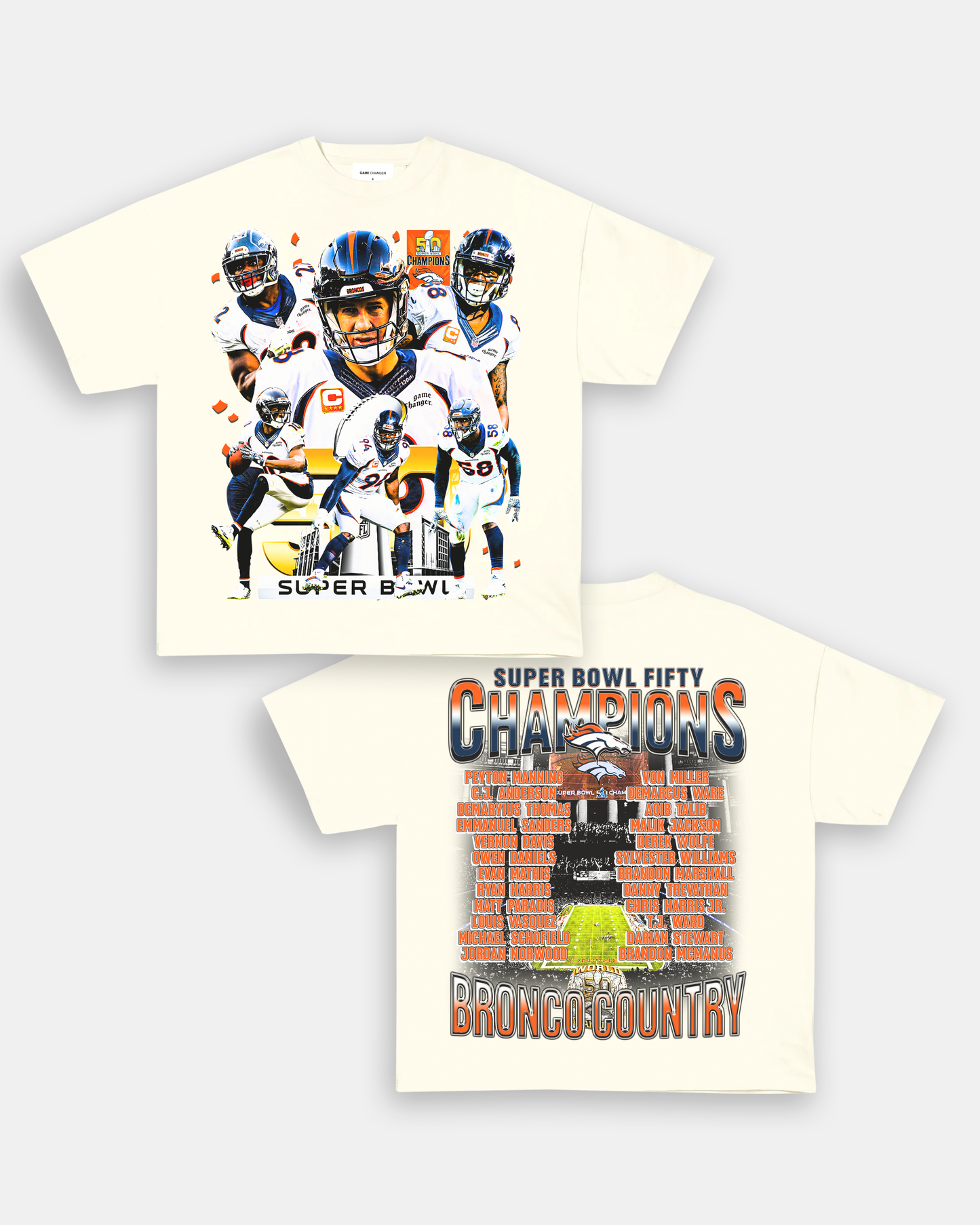 SUPER BOWL 50 CHAMPS - BRONCOS TEE - [DS]