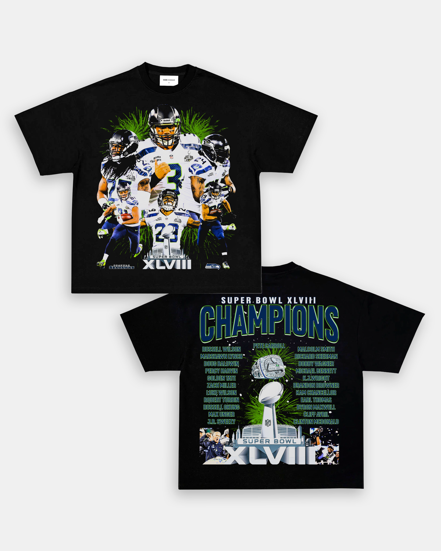 SUPER BOWL XLVIII CHAMPS - SEAHAWKS TEE - [DS]