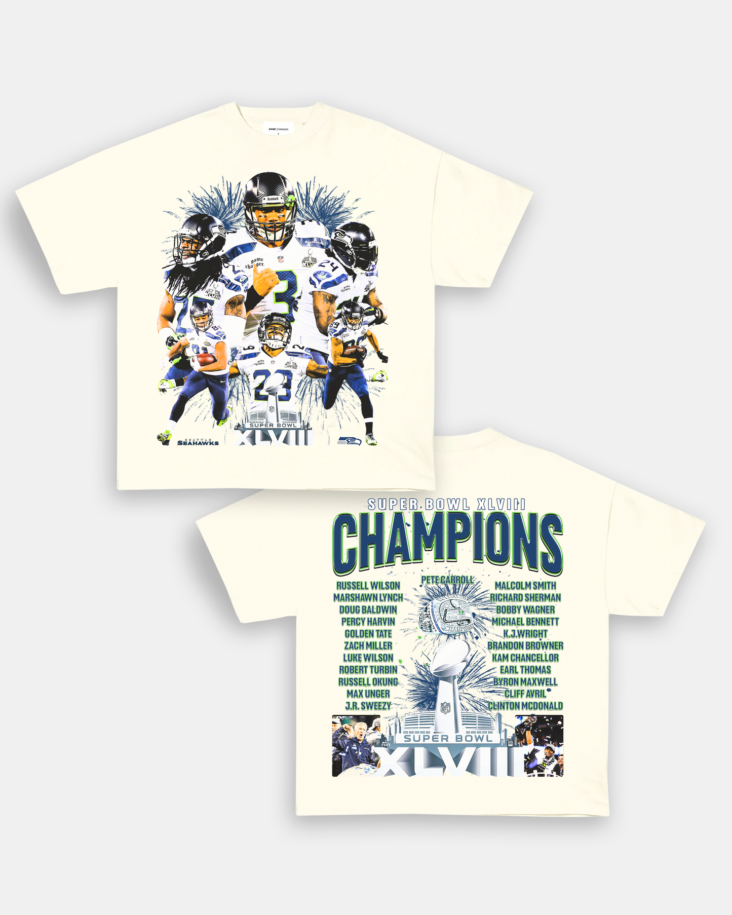 SUPER BOWL XLVIII CHAMPS - SEAHAWKS TEE - [DS]