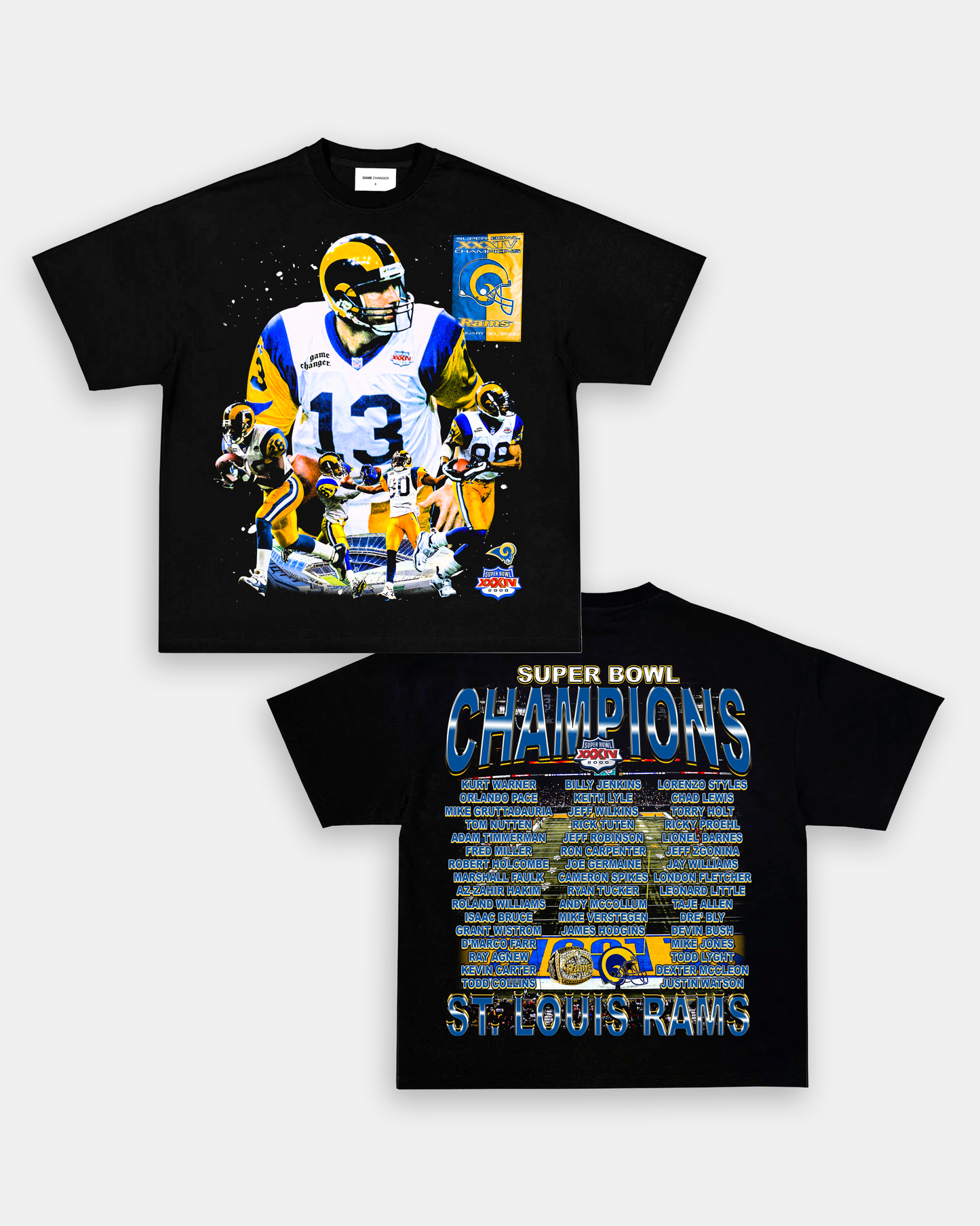 SUPER BOWL XXXIV CHAMPS - RAMS TEE - [DS]