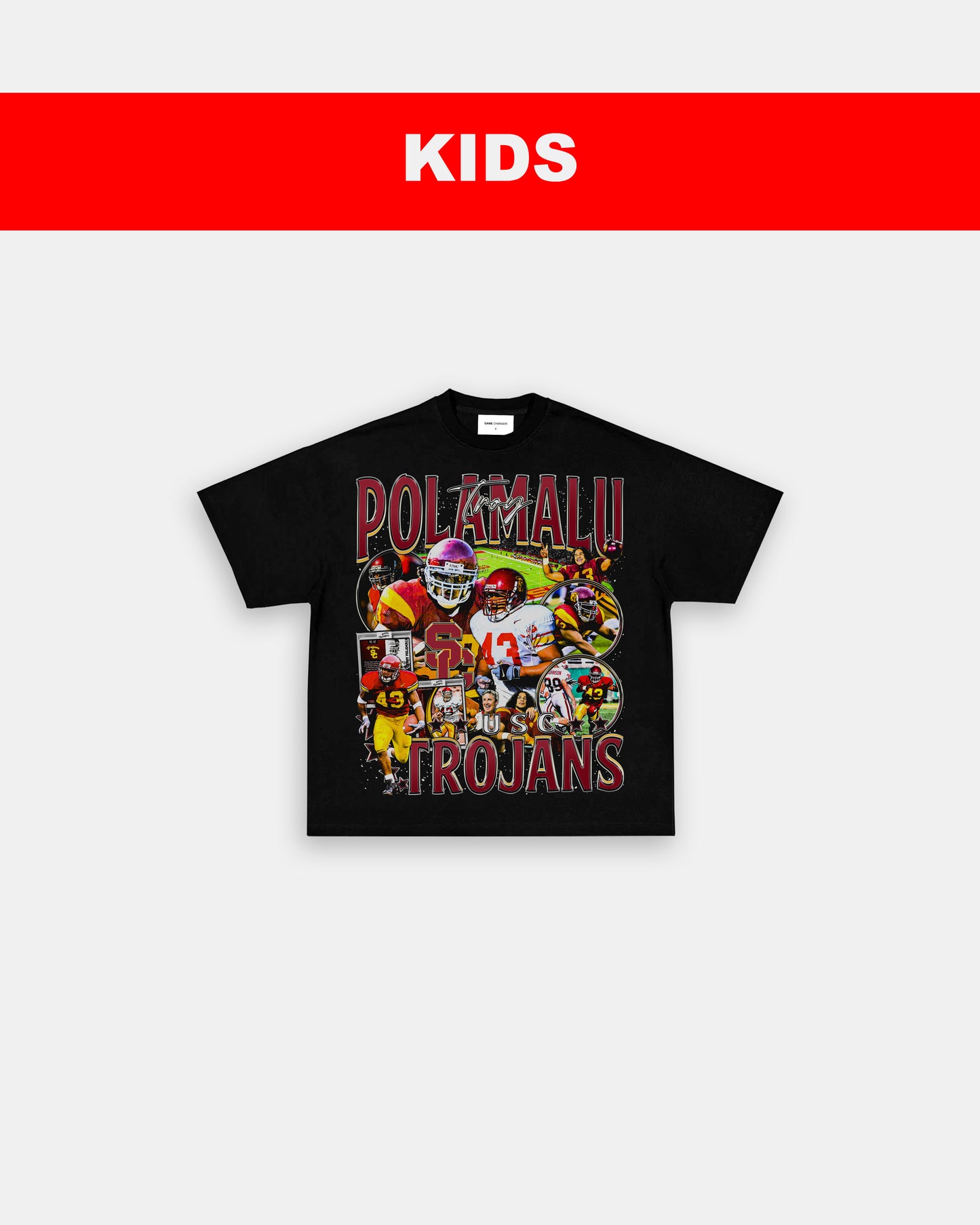 TROY POLAMALU - USC- KIDS TEE