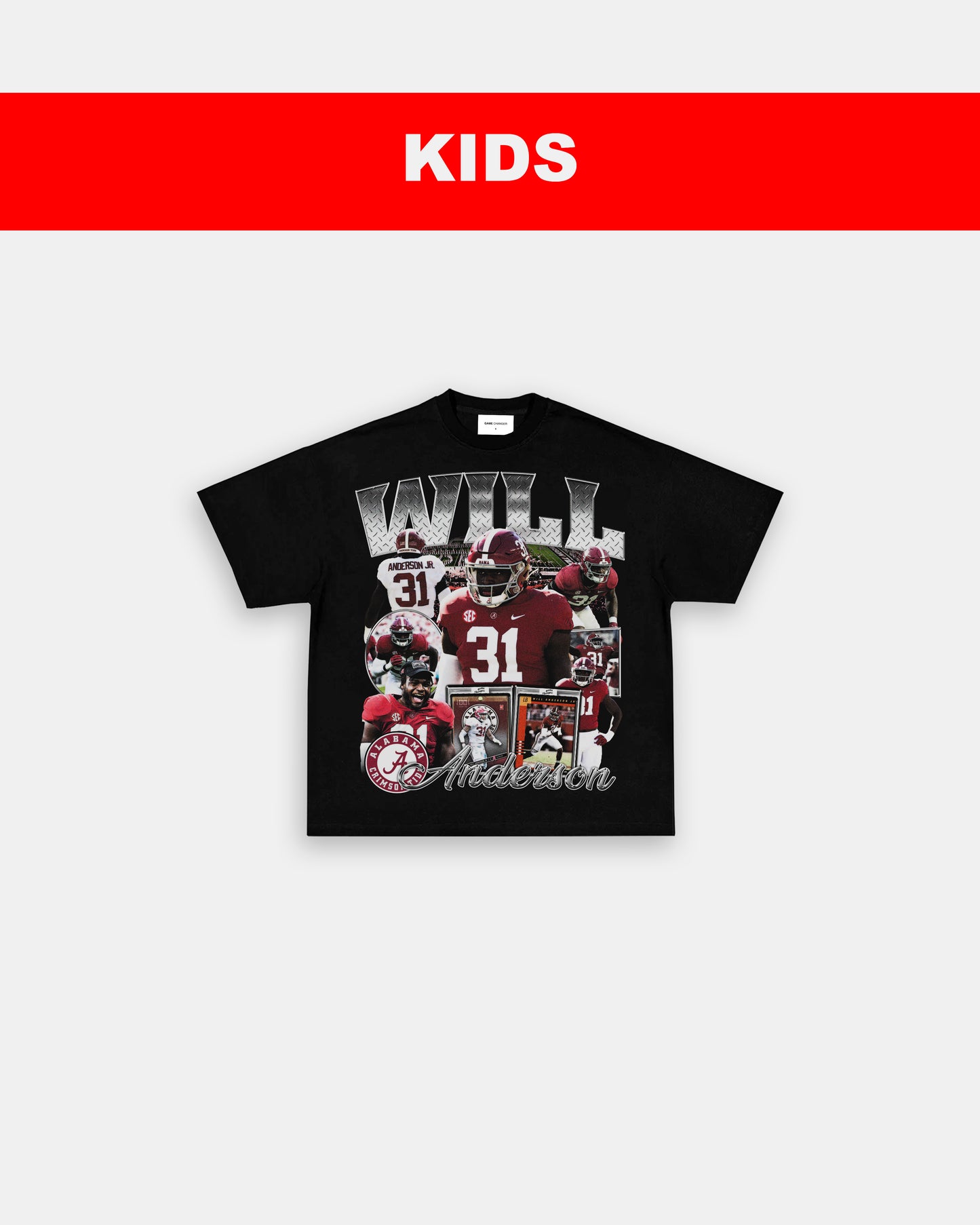 WILL ANDERSON JR - ALABAMA - KIDS TEE