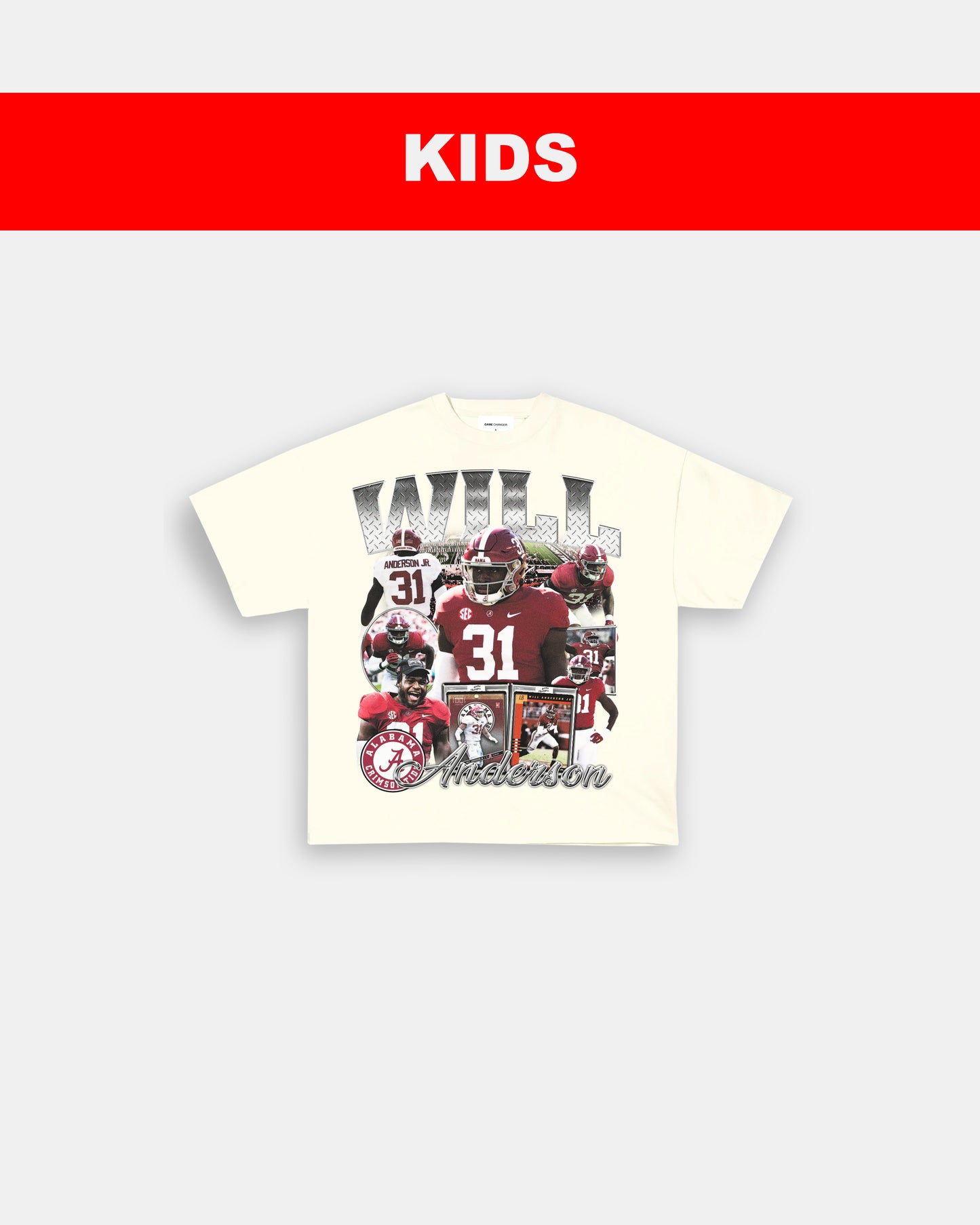 WILL ANDERSON JR - ALABAMA - KIDS TEE