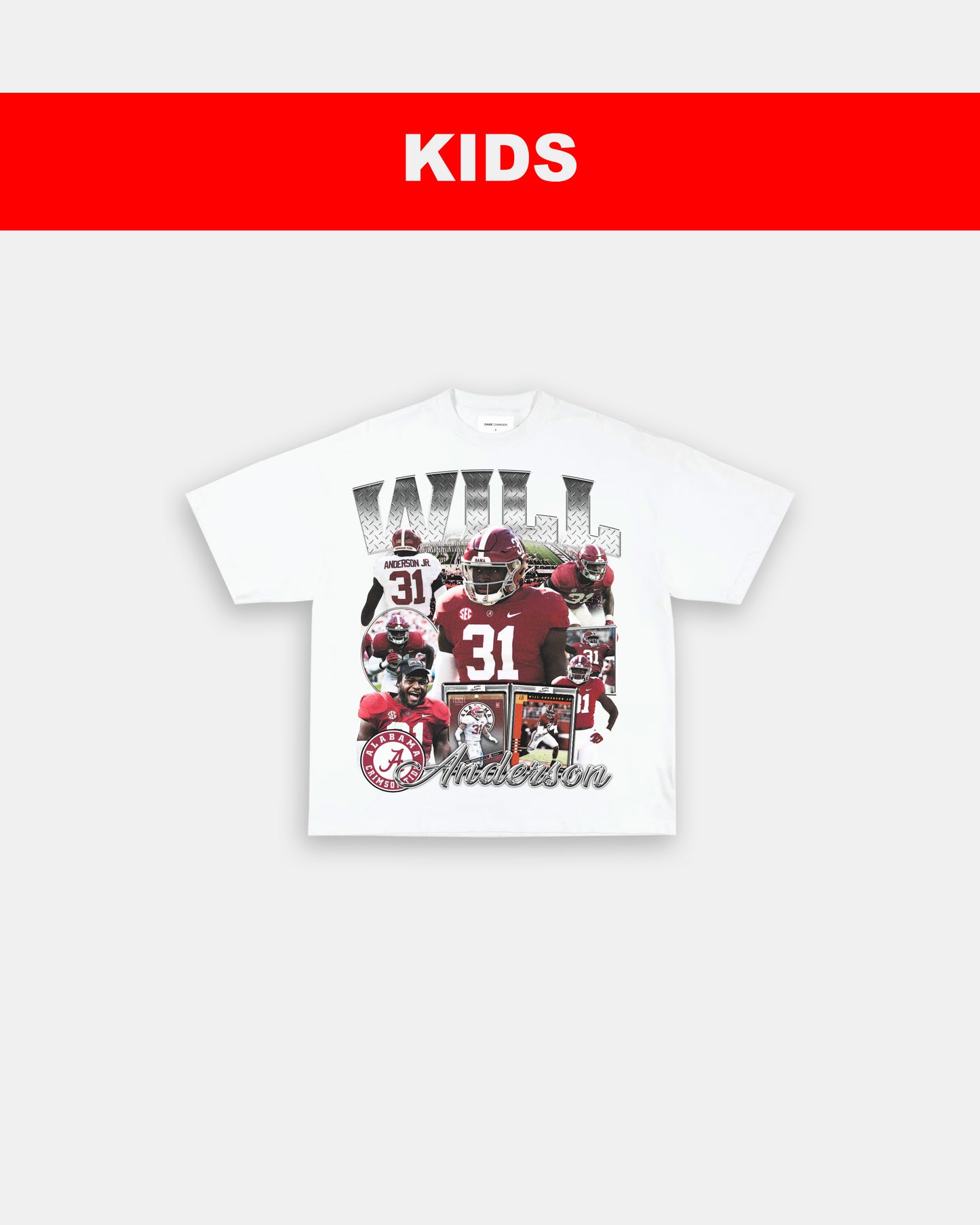 WILL ANDERSON JR - ALABAMA - KIDS TEE