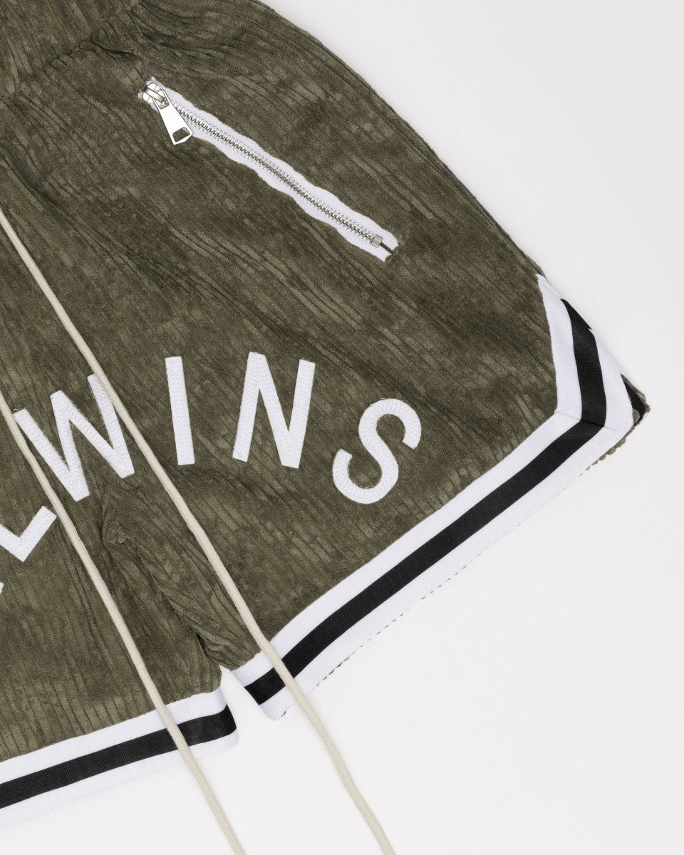 CORDUROY SHORTS (OLIVE) - GAME CHANGERS