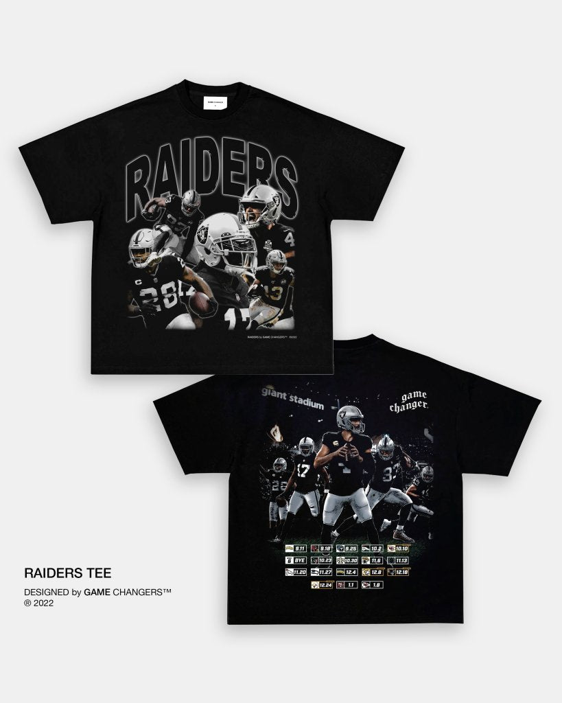 RAIDERS VINTAGE TEE (CUSTOM ORDER WITH BACK) - [DS] - VIP - GAME CHANGERS TEE
