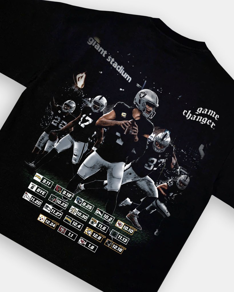 RAIDERS VINTAGE TEE (CUSTOM ORDER WITH BACK) - [DS] - VIP - GAME CHANGERS TEE