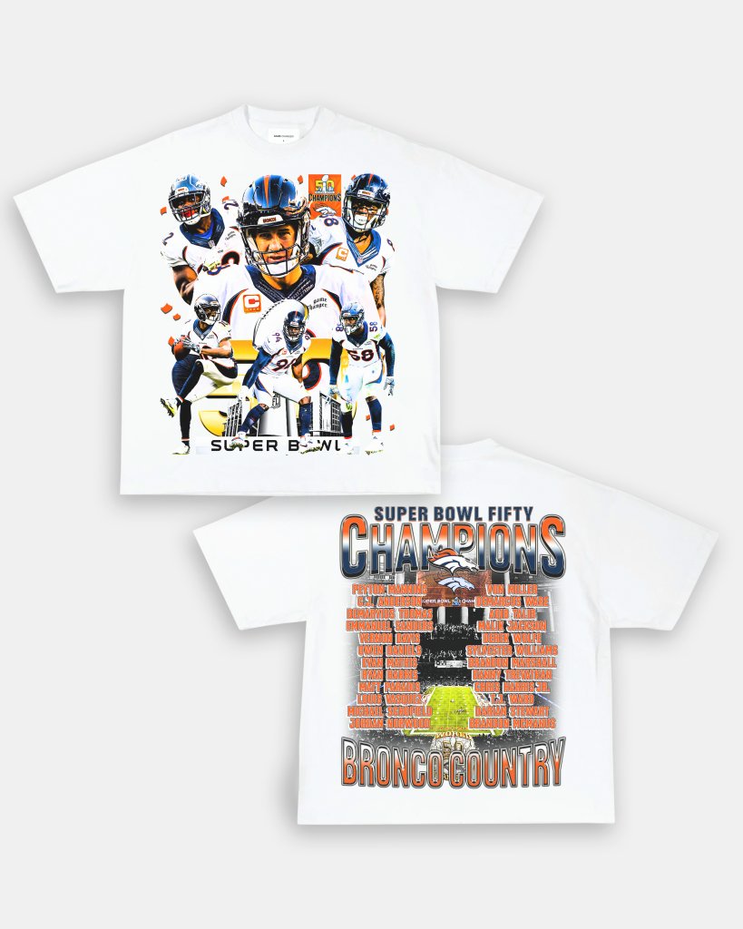 broncos super bowl gear SUPER BOWL 50 CHAMPS - BRONCOS TEE