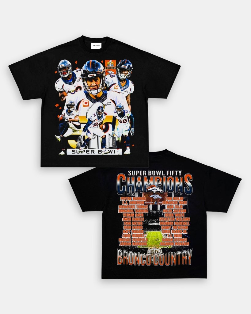 broncos super bowl gear SUPER BOWL 50 CHAMPS - BRONCOS TEE